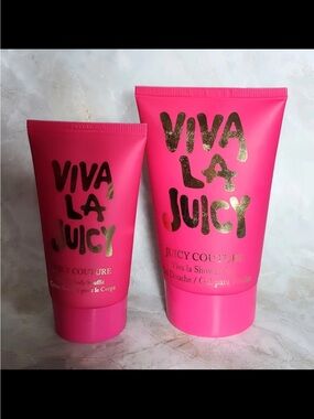 Juicy Couture Viva La Juicy Bright Pink Shower Gel & Body Soufflé Set